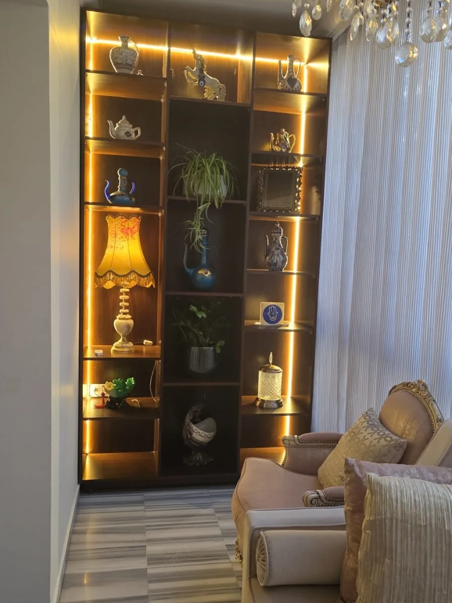 Shelves with a glow